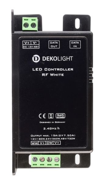 Deko-Light 843065 , Niedervolt RF Dimmer (CV, DC), RF White, Spannungskonstant, Dimmbar: