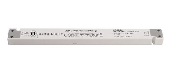 Deko-Light 862094 , Netzgerät (CV, DC), LONG-FLAT, CV, LT-60-24, Spannungskonstant, 60.0