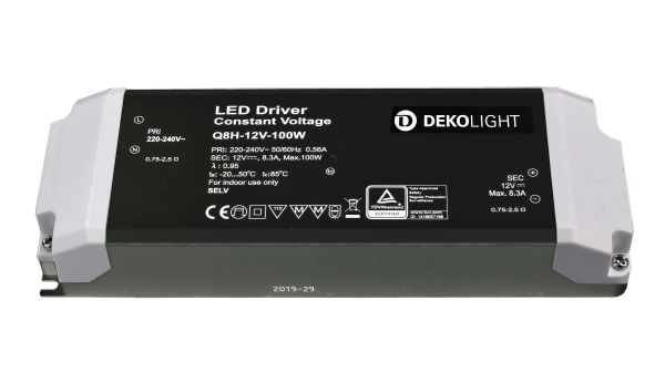 Deko-Light 862165 , Netzgerät (CV, DC), BASIC, CV, Q8H-12-100W, Spannungskonstant, 100.0