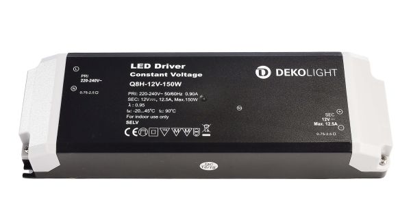 Deko-Light 862167 , Netzgerät (CV, DC), BASIC, CV, Q8H-12-150W, Spannungskonstant, 150.0
