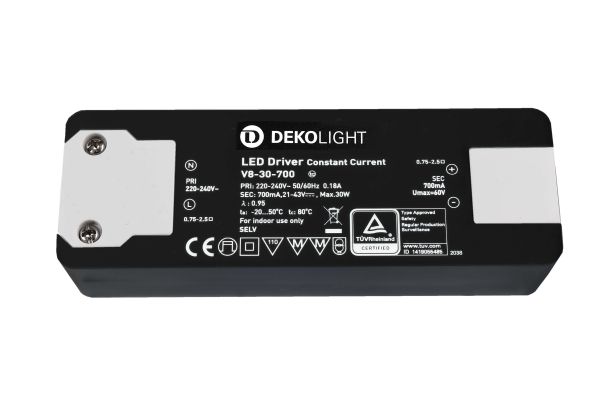 Deko-Light 862198 , Netzgerät (CC, DC), BASIC, CC, V8-30-700mA/30W, Stromkonstant, 14,0-