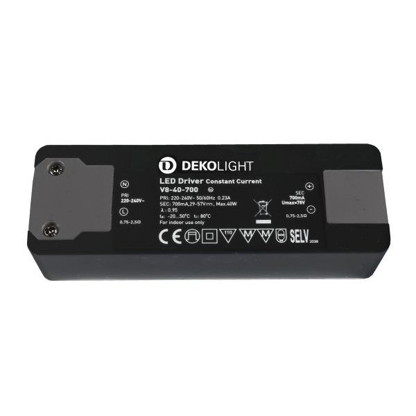 Deko-Light 862199 , Netzgerät (CC, DC), BASIC, CC, V8-40-700mA/40W, Stromkonstant, 20,0-