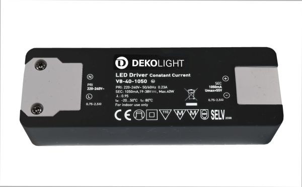 Deko-Light 862201 , Netzgerät (CC, DC), BASIC, CC, V8-40-1050mA/40V, Stromkonstant, 20,0