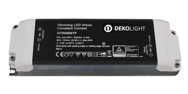 Deko-Light 862208 , Netzgerät (CC, DC) dimmbar, BASIC, DIM, CC, D70040NTF/40W, Stromkons