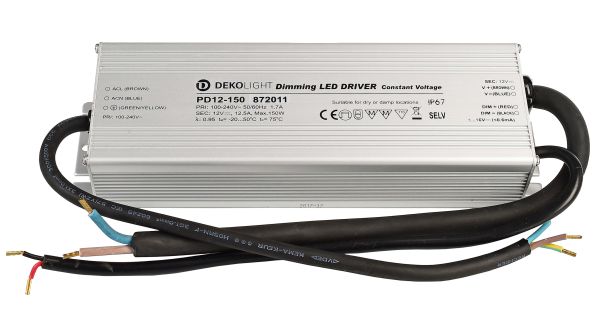 Deko-Light 872011 , Netzgerät (CV, DC) dimmbar, IP, DIM, CV, PD12-150-1-10V, Spannungsko