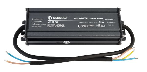 Deko-Light 872082 , Netzgerät (CV, DC), IP, CV, V6-40-12, Spannungskonstant, 40.0 W, 100