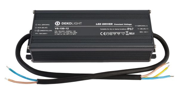 Deko-Light 872086 , Netzgerät (CV, DC), IP, CV, V6-150-12, Spannungskonstant, 150.0 W, 1
