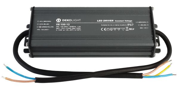 Deko-Light 872093 , Netzgerät (CV, DC), IP, CV, V6-100-12, Spannungskonstant, 100.0 W, 1
