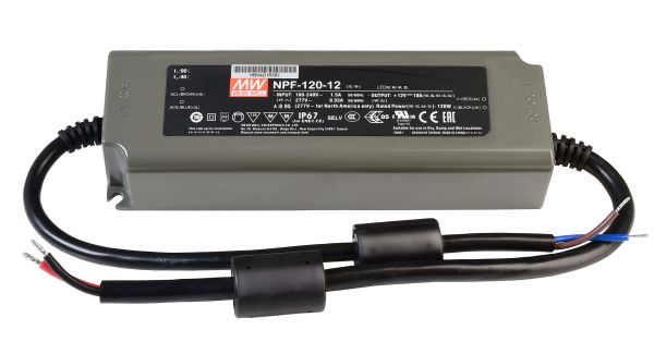 Meanwell 872100 , Netzgerät (CV, DC), CV, NPF-120-12, Spannungskonstant, 120.0 W, 90-305