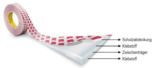 3M 930348 Mechanisches Montagezubehör, Doppelseitiges Klebeband 50000x15x0,2mm, Länge: