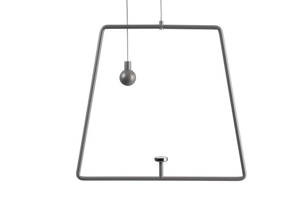 Deko-Light 930627 Mechanisches Systemzubehör, Pendel für Magnetleuchte Miram Grau, Breite: 205 mm,