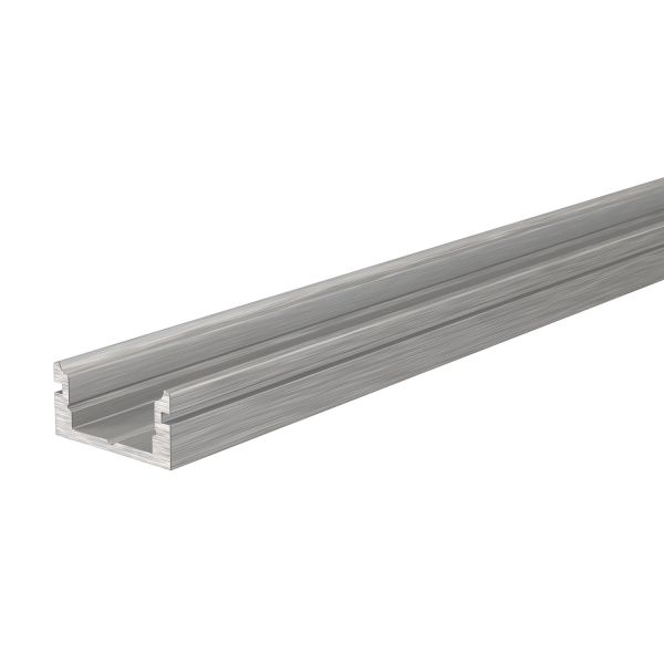 Deko-Light 970007 Profil, U-Profil flach AU-01-08, 2m, Silber, Aluminium, Gebürstet, Länge: 2000 m