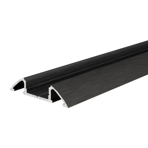 Deko-Light 970303 Profil, Unterbau-Profil flach AM-01-10, 2m, Schwarz, Aluminium, Matt, Eloxiert,