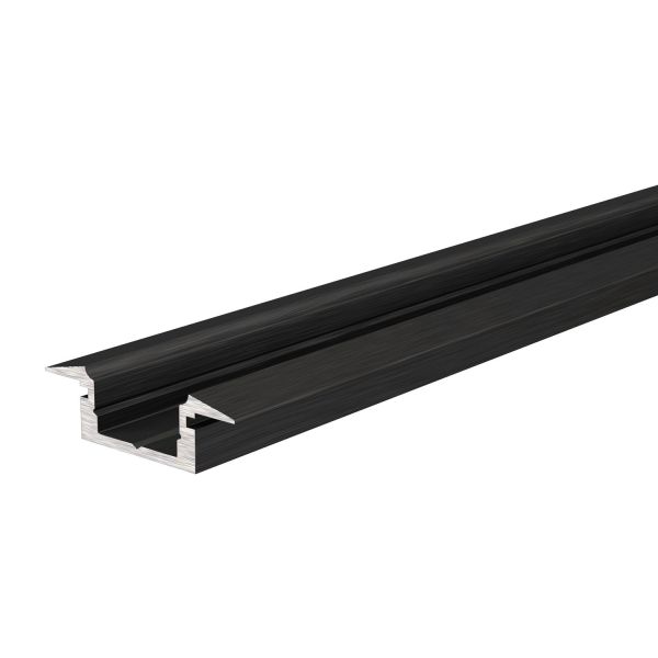 Deko-Light 975003 Profil, T-Profil flach ET-01-08, 2m, Schwarz, Aluminium, Matt, Eloxiert, Länge: