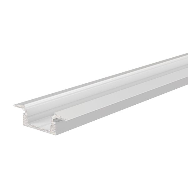 Deko-Light 975005 Profil, T-Profil flach ET-01-08, 2m, Weiß, Aluminium, Matt, Pulverbeschichtet, L