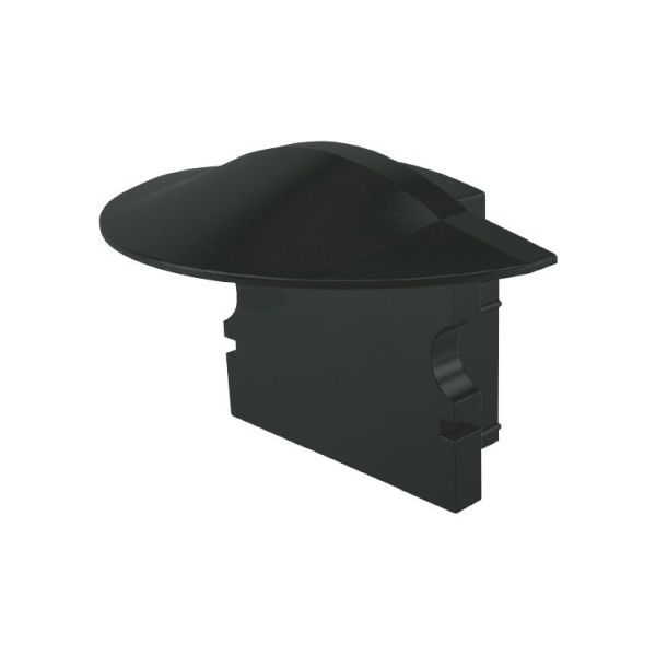 Deko-Light 978642 Profil Endkappe, Endkappe F-ET-02-12 Set 2 Stk, Schwarz, Kunststoff, Länge: 27 m