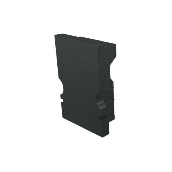 Deko-Light 979102 Profil Endkappe, Endkappe H-AU-02-08 Set 2 Stk, Schwarz, Kunststoff, Länge: 14 m