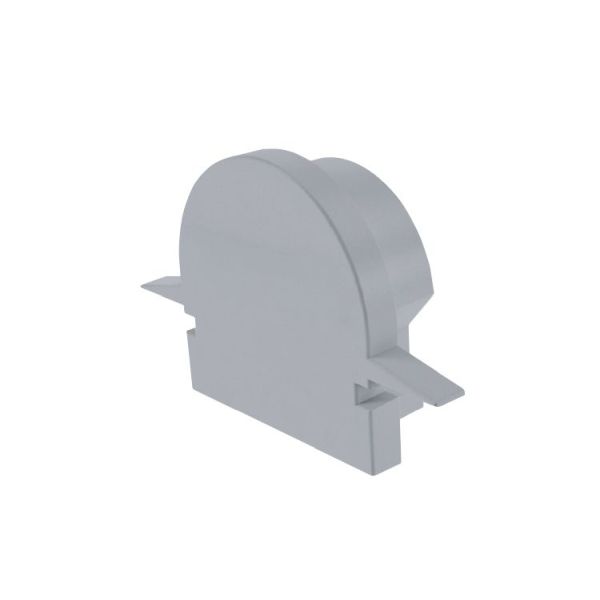 Deko-Light 979541 Profil Endkappe, Endkappe R-ET-01-10 Set 2 Stk, Grau, Kunststoff, Länge: 25 mm,