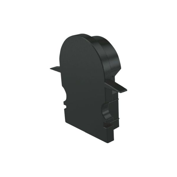 Deko-Light 979562 Profil Endkappe, Endkappe R-ET-02-10 Set 2 Stk, Schwarz, Kunststoff, Länge: 25 m