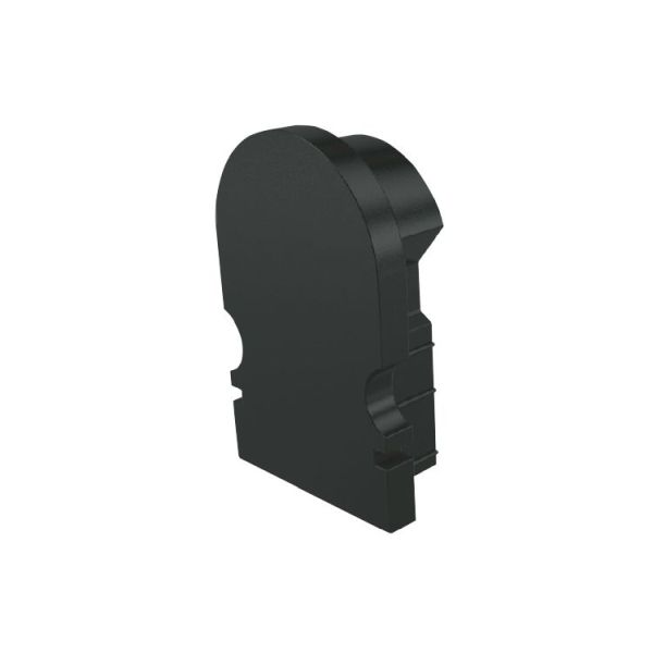 Deko-Light 979602 Profil Endkappe, Endkappe R-AU-02-08 Set 2 Stk, Schwarz, Kunststoff, Länge: 14 m