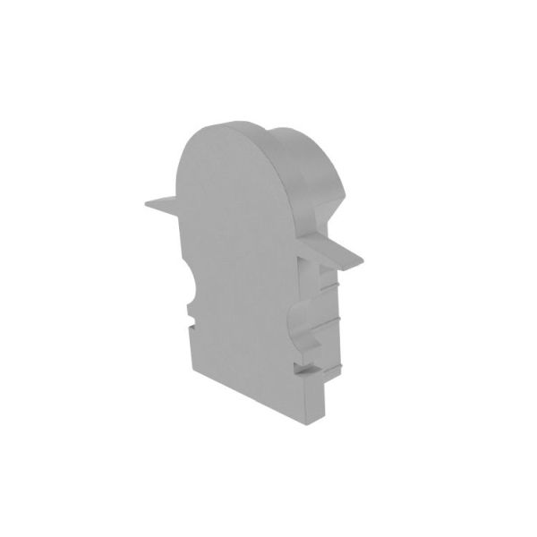 Deko-Light 979641 Profil Endkappe, Endkappe R-ET-02-08 Set 2 Stk, Grau, Kunststoff, Länge: 23 mm,