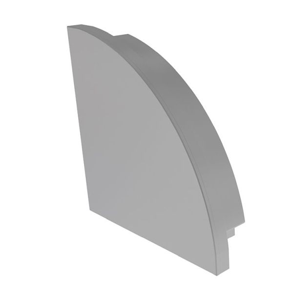 Deko-Light 979751 Profil Endkappe, Endkappe R-AV-03-12 Set 2 Stk, Grau, Kunststoff, Länge: 25 mm,