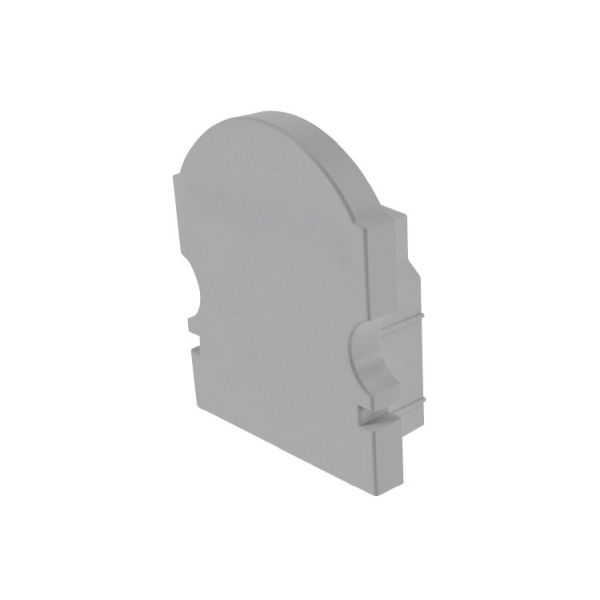 Deko-Light 980011 Profil Endkappe, Endkappe L-AU-02-10 Set 2 Stk, Grau, Kunststoff, Länge: 16 mm,