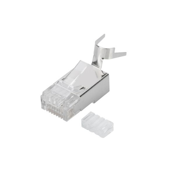 ASSMANN AK-219604 DIGITUS Modularstecker für Rundkabel, CAT 6A, geschirmt, Pass through Stecker