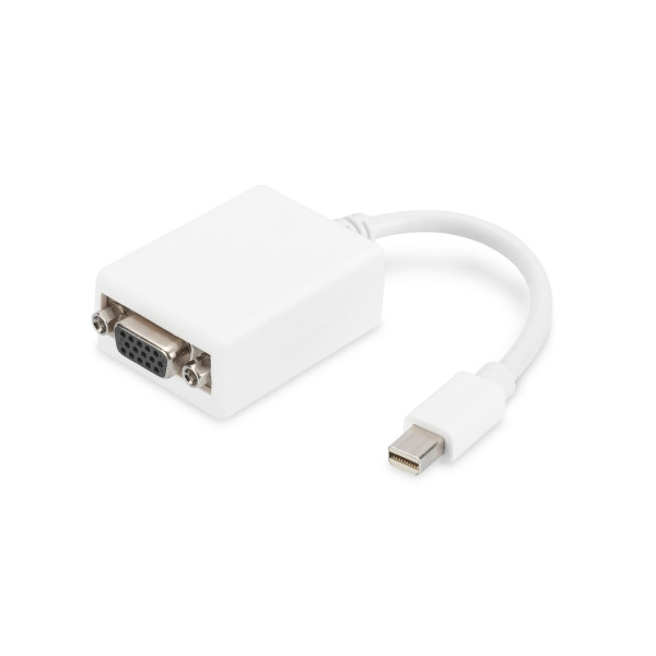 Digitus AK-340407-001-W Mini DisplayPort VGA Adapter / Konverter 0,15 Meter
