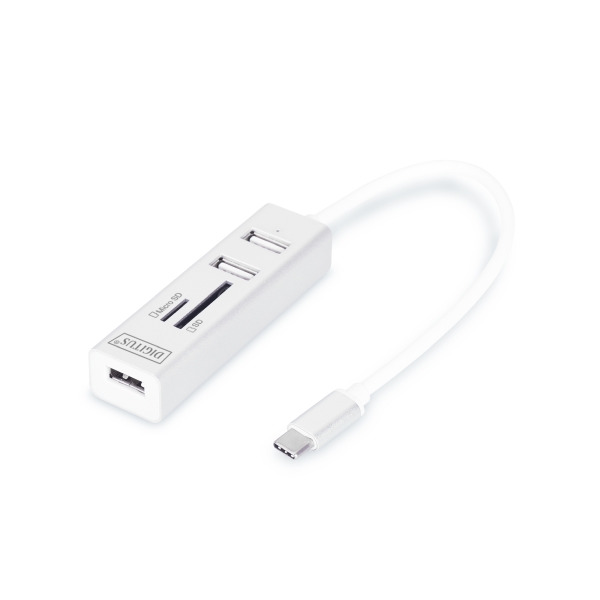 Digitus DA-70243 USB Type-C OTG 3-Port Hub + Kartenleser