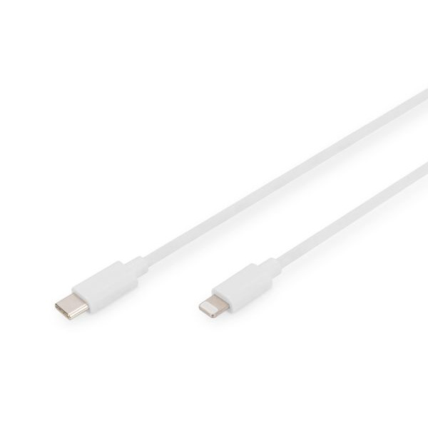 ASSMANN DB-600109-020-W DIGITUS Lightning auf USB - C - Daten-/Ladekabel, MFI-Zertifiziert