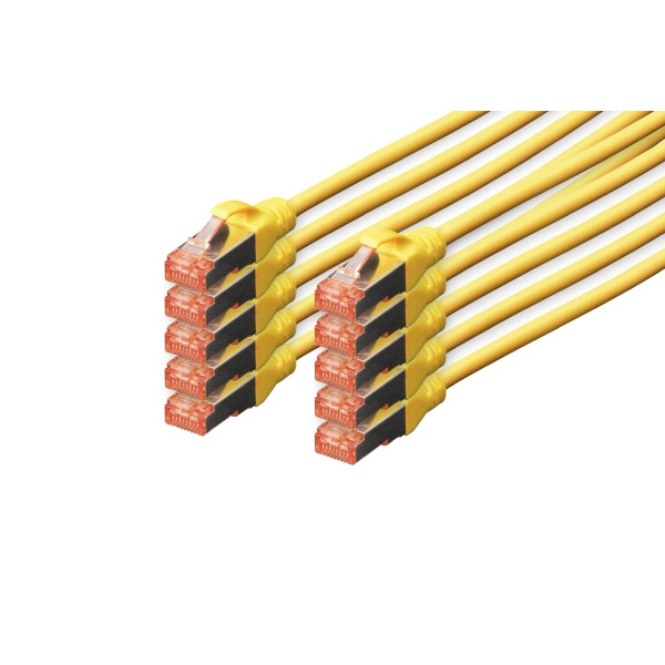 Digitus DK-1644-005-Y-10 CAT 6 S/FTP Patchkabel gelb 0,5 Meter 10 Stück