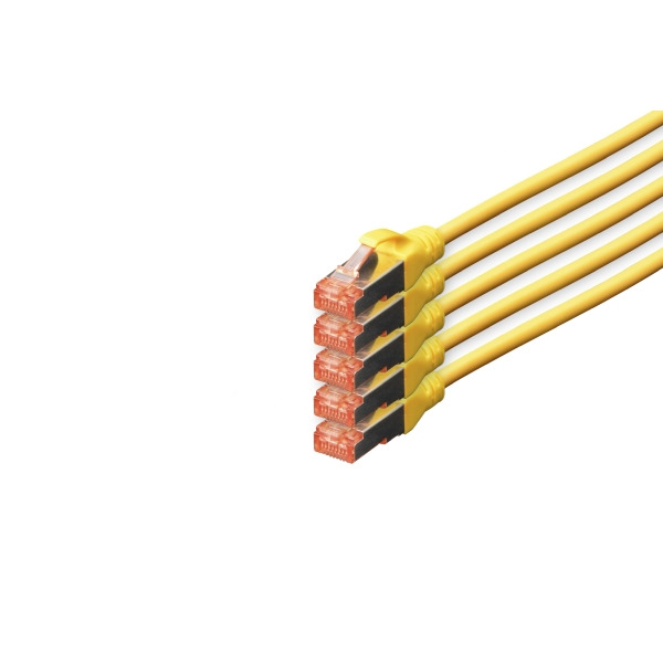 Digitus DK-1644-100-Y-5 CAT 6 S/FTP Patchkabel gelb 10 Meter 5 Stück