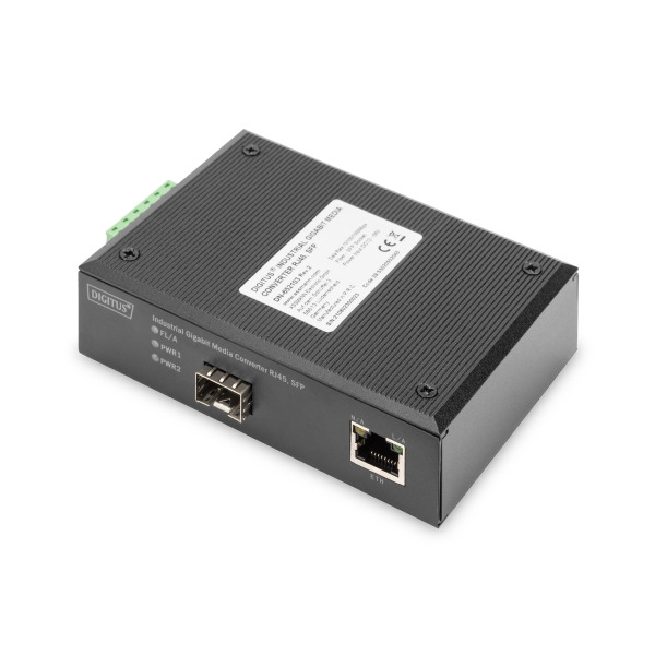 Digitus DN-652103 Industrieller Gigabit Medien Konverter RJ45 SFP