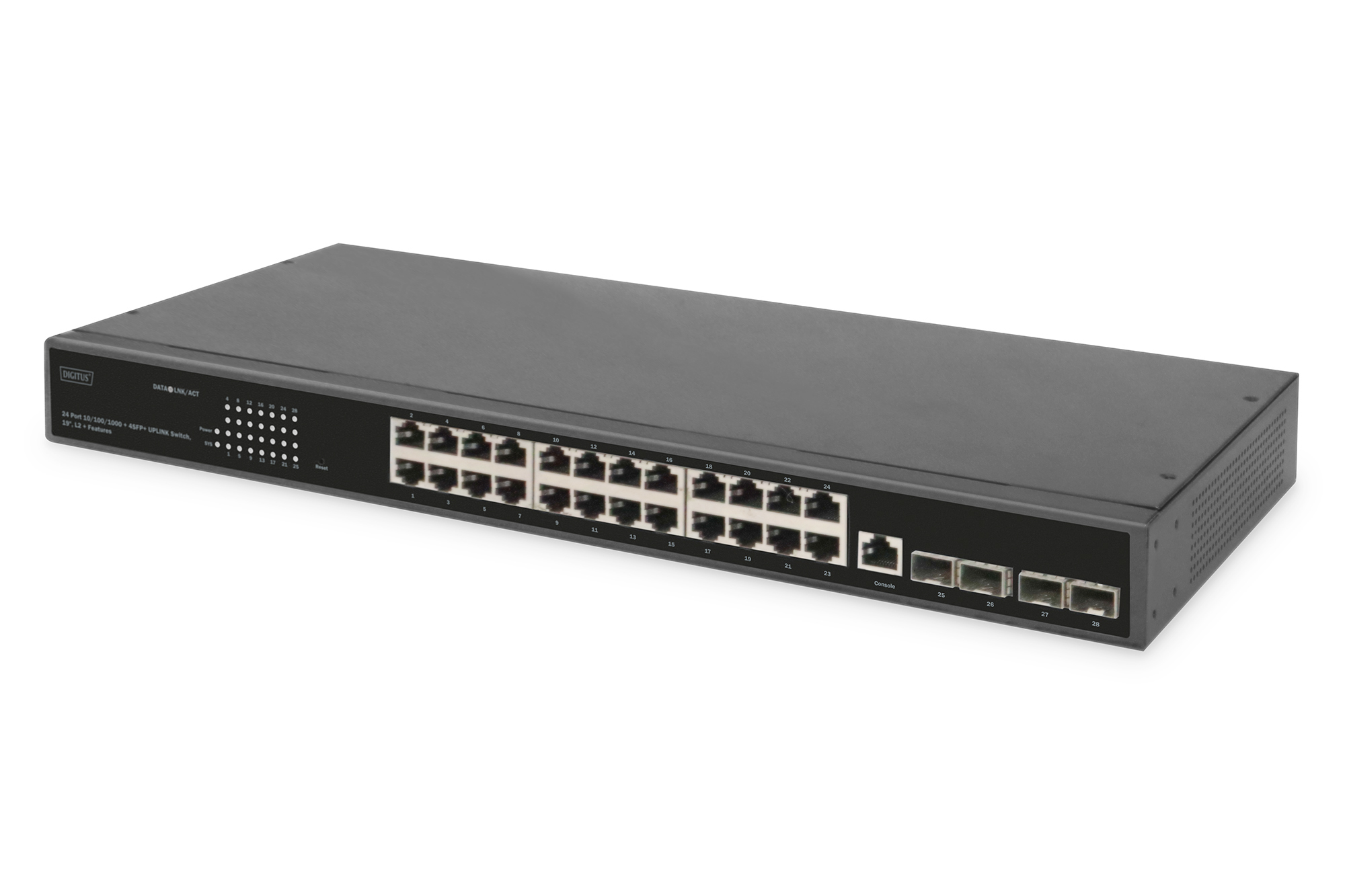 ASSMANN DN-80223 DIGITUS 24-Port Gigabit Switch, 19 Zoll, Managed, 4 SFP+ Uplinks