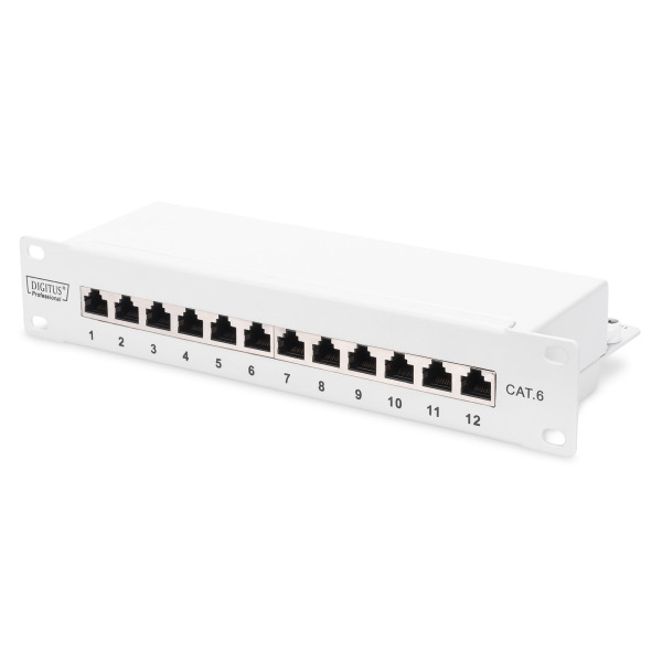 Digitus DN-91612S-G CAT 6 Klasse E Patch Panel geschirmt grau