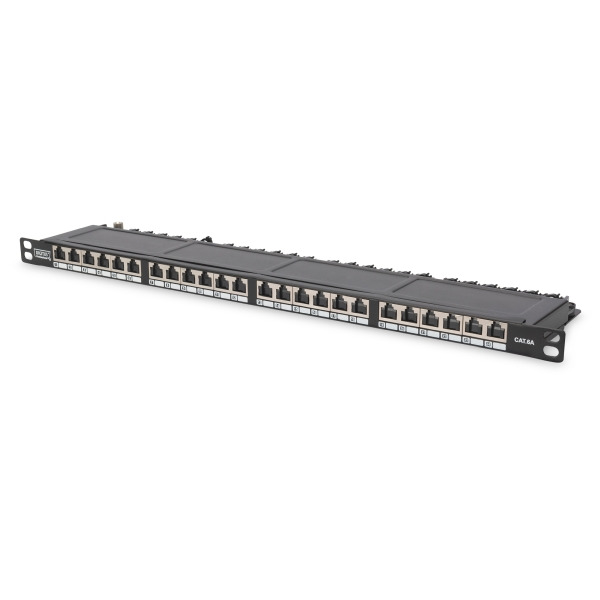 ASSMANN DN-91624S-SL-SH DIGITUS CAT 6, Klasse E High Density Patch Panel, geschirmt, schwarz