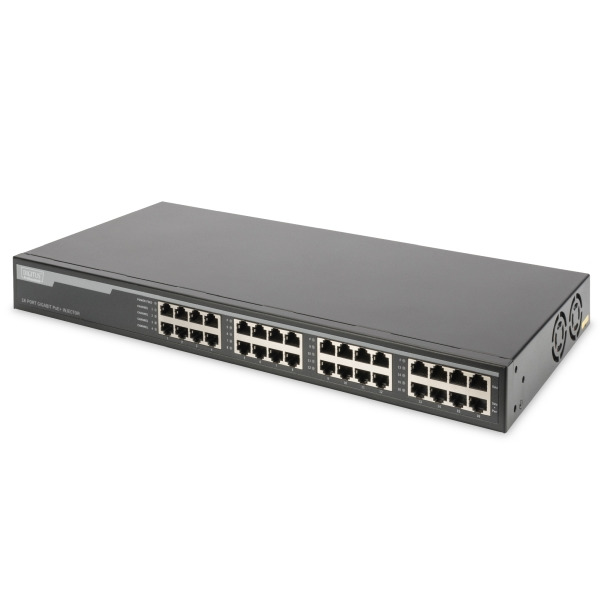 Digitus DN-95116 16-Port Gigabit Ethernet PoE+ Injektor 802.3at 250 W