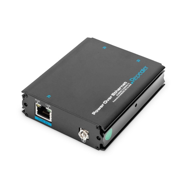 Digitus DN-95122 1-Port zu 2-Port Fast Ethernet PoE+ Repeater 802.3 af/at