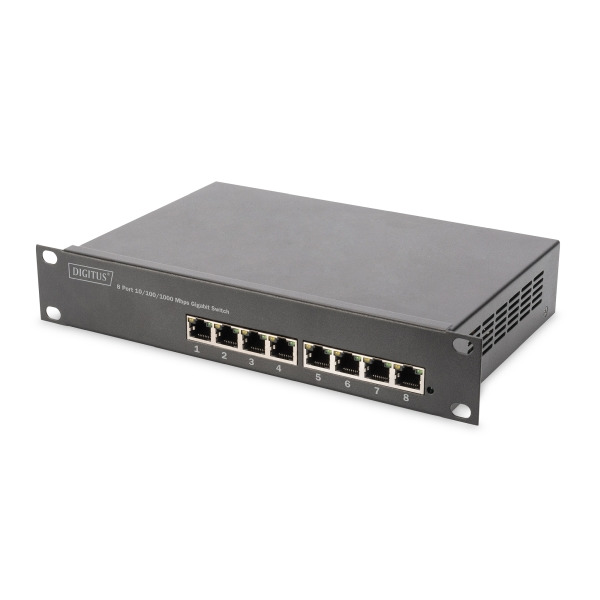 Digitus DN-95331 8-Port Gigabit PoE Switch 10 Zoll Managed
