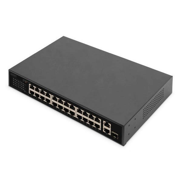 Digitus DN-95356 24 Port FE PoE Switch 2 Uplink Ports (SFP / RJ45)