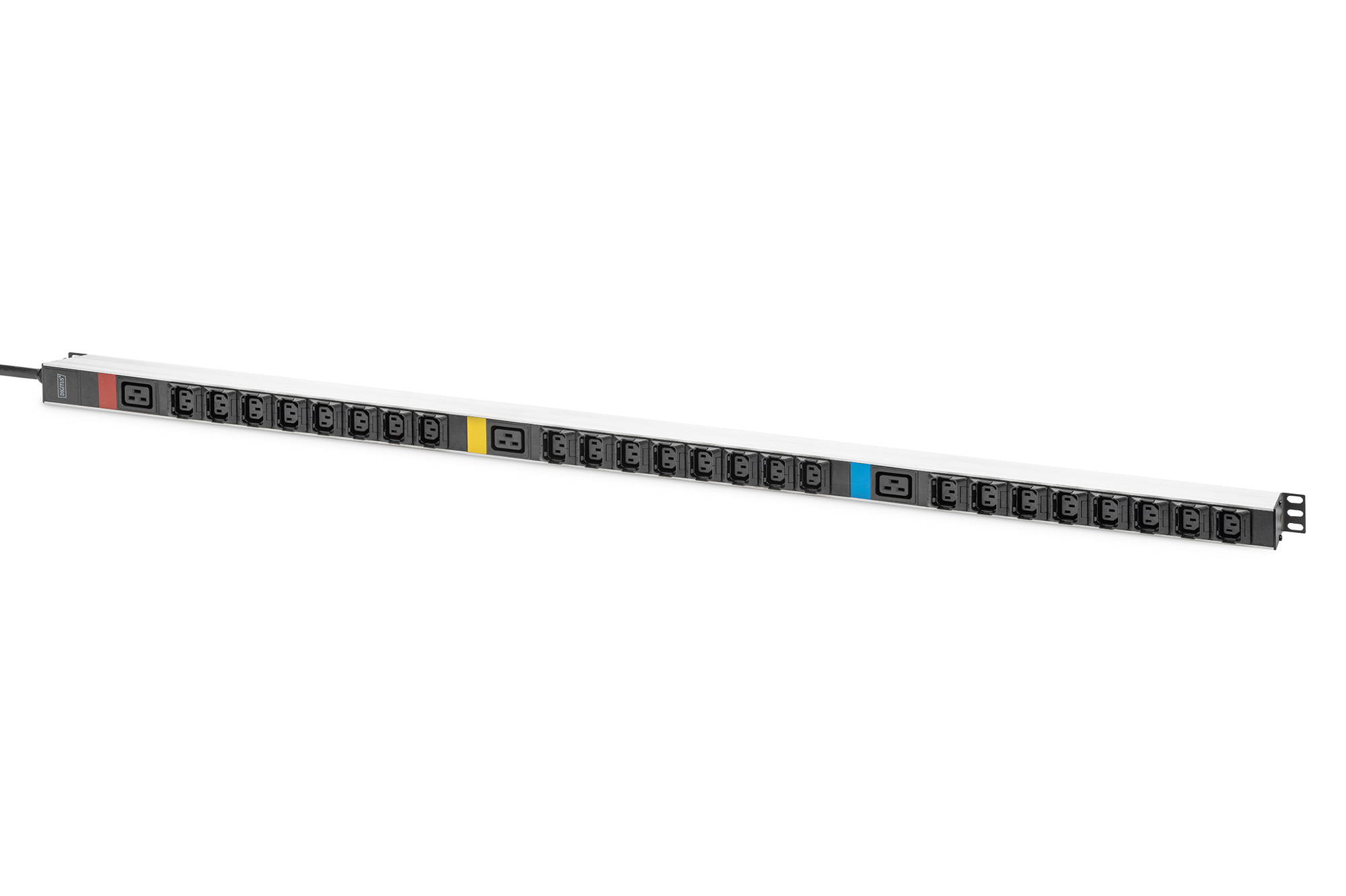 Digitus DN-95452 Basis IT PDU 3-phasig 16A 24 x C13 3 x C19 3 m Zuleitung IEC 60309 16 A Stecker 3 Meter