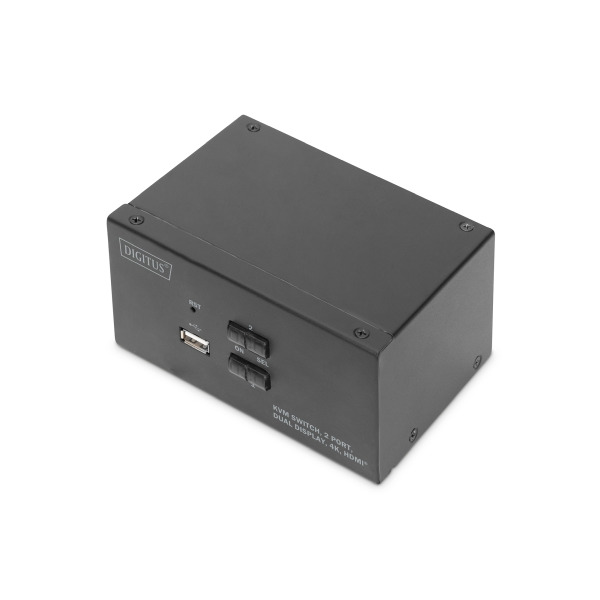 Digitus DS-12860 KVM-Switch 2-Port Dual-Display 4K HDMI