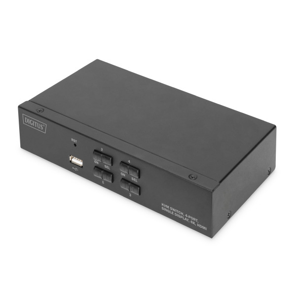 Digitus DS-12880 KVM-Switch 4-Port Single-Display 4K HDMI