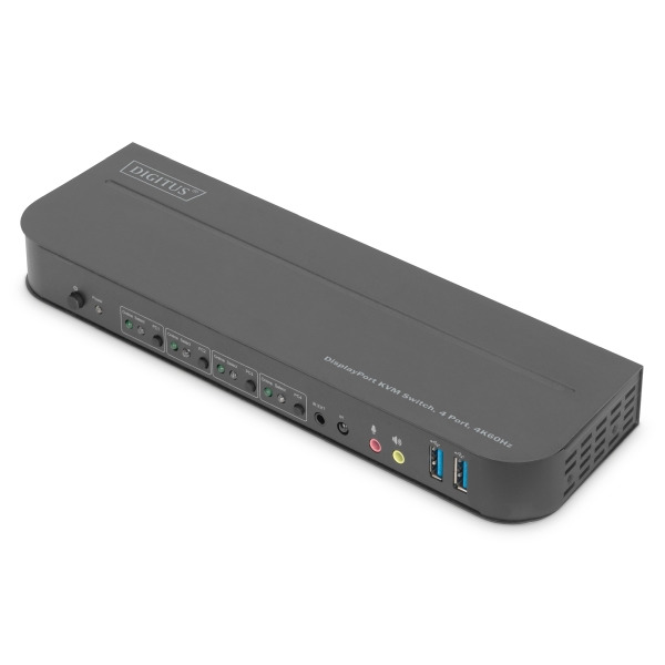 Digitus DS-12890 KVM-Switch 4-Port 4K60Hz 4 x DP in 1 x DP/HDMI out