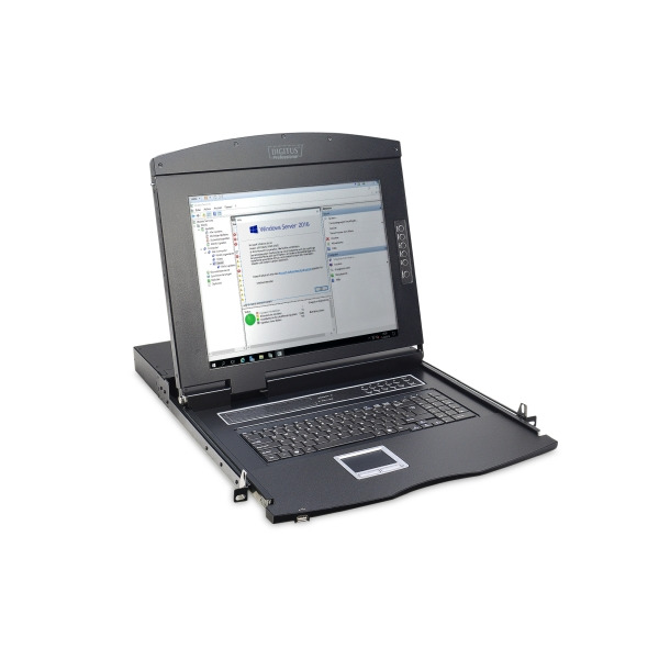 ASSMANN DS-72210-2US DIGITUS 17 LCD KVM-Konsole, 8-Port VGA, US-Tastatur
