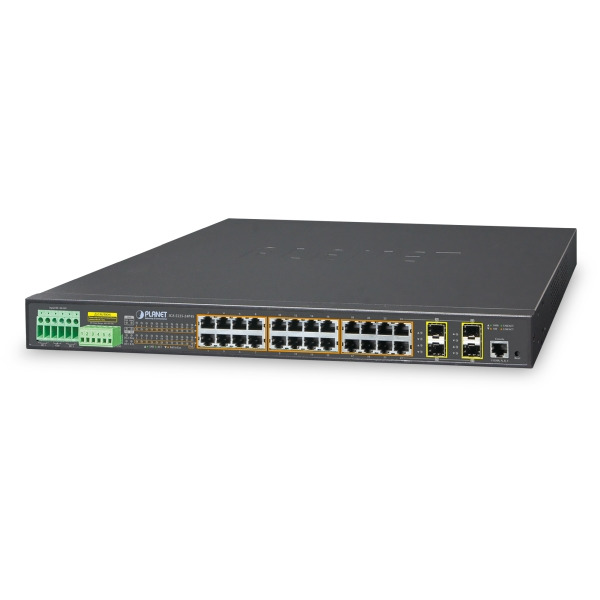 Planet IGS-5225-24P4S Industrial 24-Port PoE Switch 19 Zoll Unmanaged 4 Uplinks