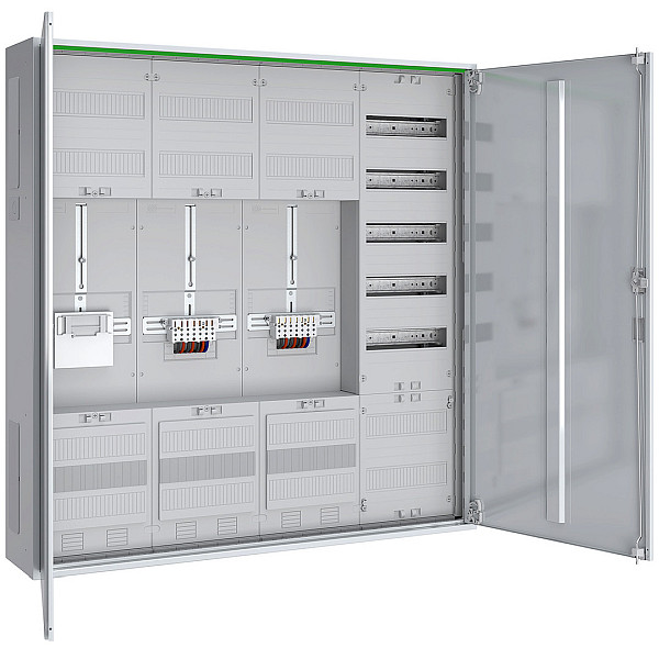 ABN RS407Z0052 , Zählerschrank 3Pkt 2Z 1R 1V 1APZ HLAK / ZSK IP44 SKII 5-polig BxHxT: 1050x1100x210mm