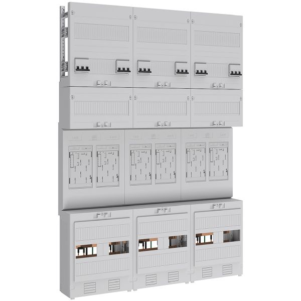 ABN EZ37860 Zählerplatz eHZ 6Z mit HS 5-polig BxH 750x1050mm