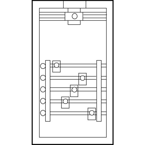 ABN GAG137N Anschlußgehäuse komplett SAS 5x355A 5 x 355A Sammelschienen